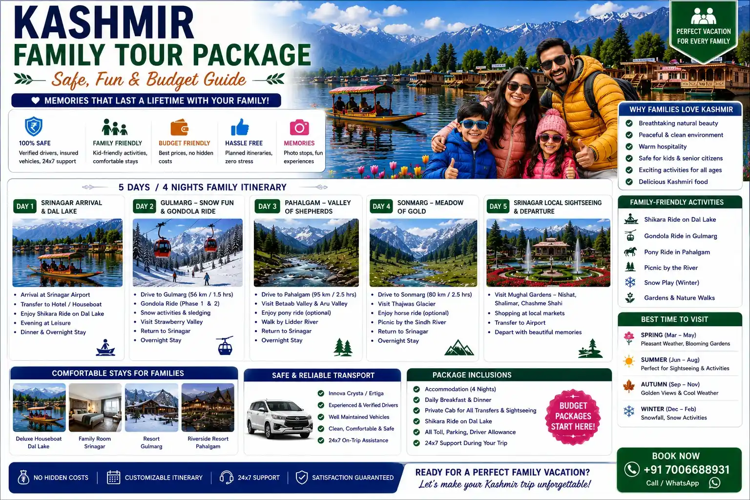 Kashmir Family Tour Package - Safe, Fun & Budget Guide