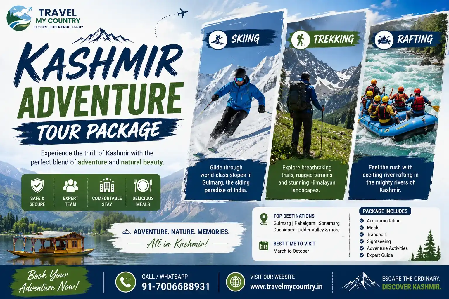 Kashmir Adventure Tour Package