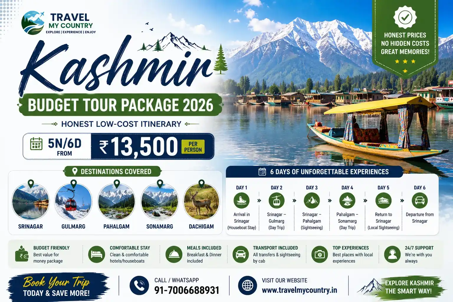 Kashmir Budget Tour Package 2026
