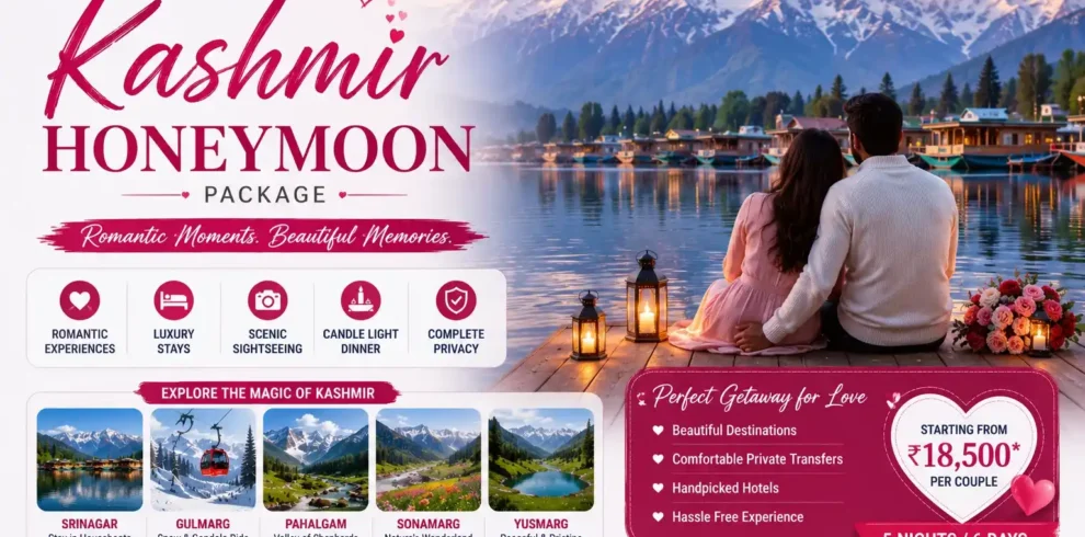 Kashmir Honeymoon Package by Travel My Country travel agency