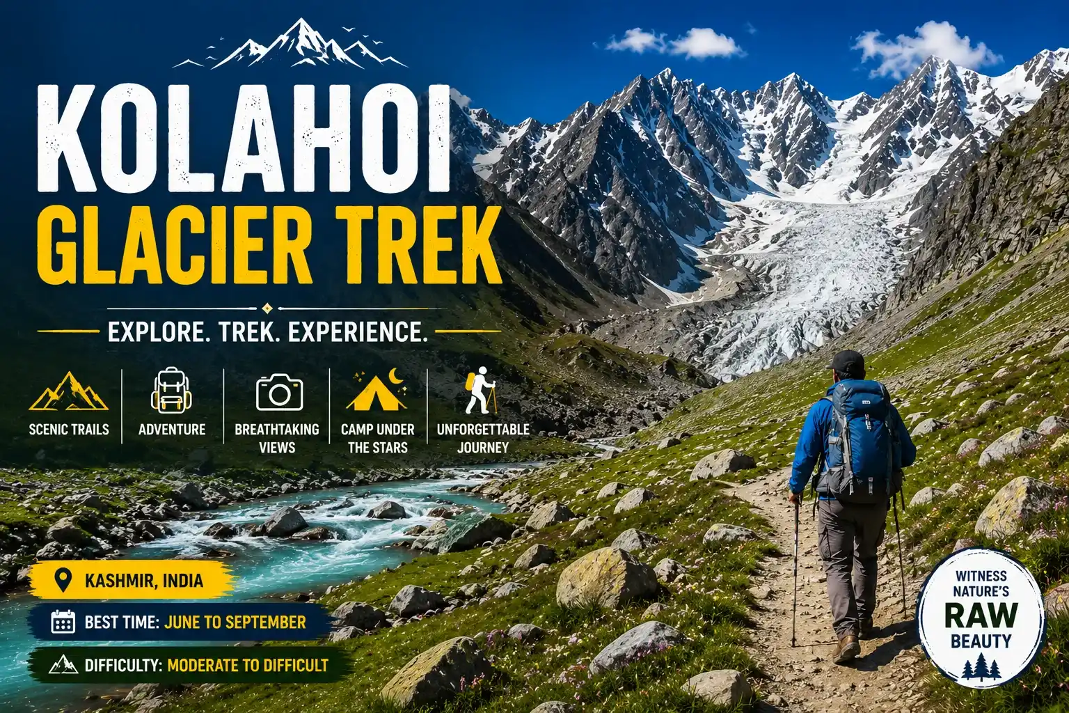 Kolahoi Glacier Trek, Kashmir