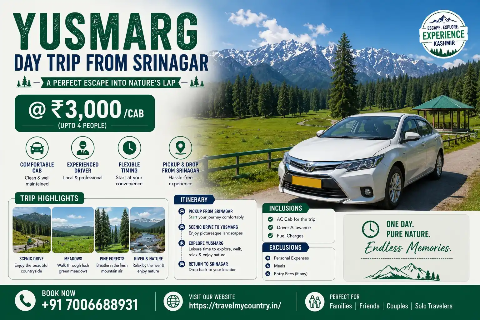 Yusmarg Day Trip from Srinagar
